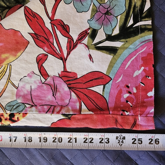 Tahari Tropical Fruit Print Linen-Blend Wide Leg Pants Size Lg - Picture 8 of 10